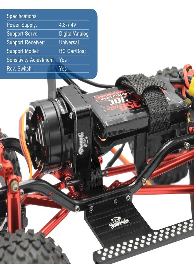 محرك GOUPRC 2204 2400KV بدون فرش خارجي الدوران مع قاعدة تثبيت ومجموعة وحدة تحكم إلكترونية بدون فرش 30 أمبير لسيارة SCX24 Axial 1/24 التي تعمل بالتحكم عن بعد - Image 3